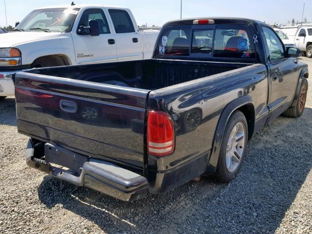 1B7GL26Z6YS657506 - 2000 DODGE DAKOTA BLACK photo 4