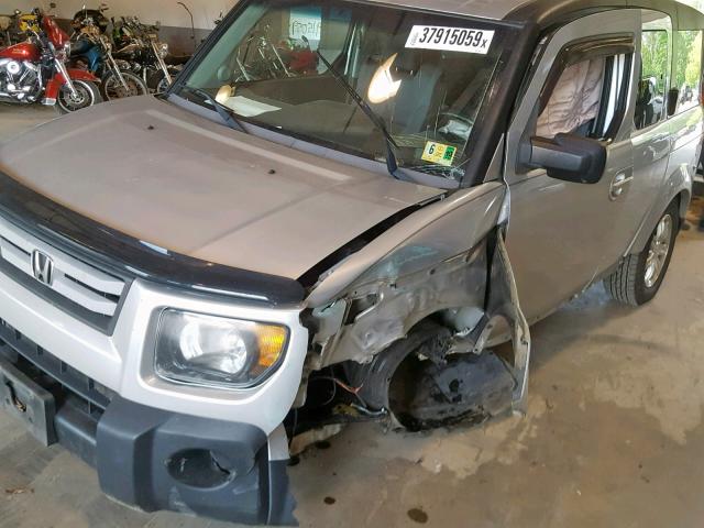 5J6YH28727L014414 - 2007 HONDA ELEMENT EX SILVER photo 9