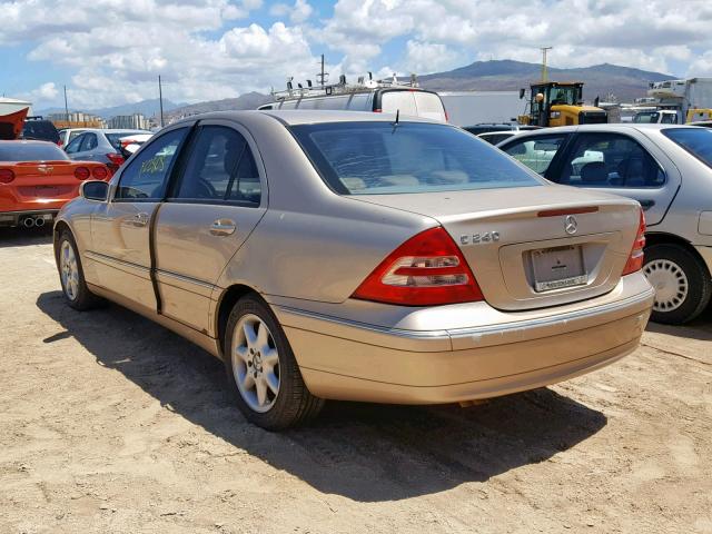 WDBRF61J63A395430 - 2003 MERCEDES-BENZ C 240 TAN photo 3