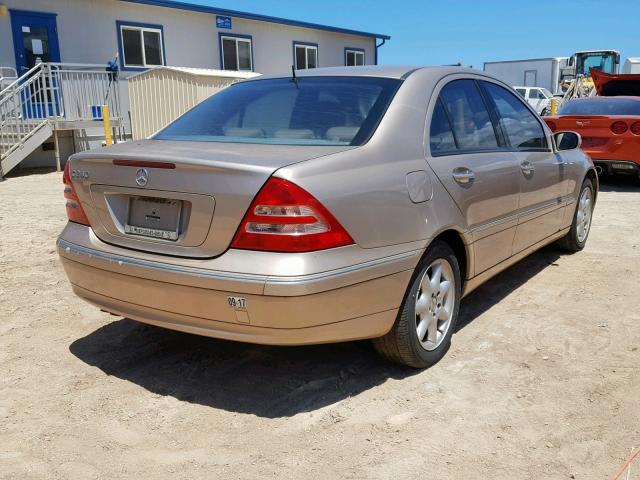 WDBRF61J63A395430 - 2003 MERCEDES-BENZ C 240 TAN photo 4