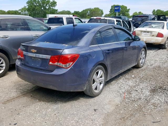 1G1P75SZ6E7101215 - 2014 CHEVROLET CRUZE BLUE photo 4