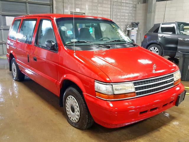 2P4GH2534RR631029 - 1994 PLYMOUTH VOYAGER RED photo 1