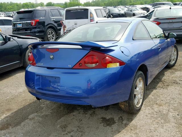 1ZWFT61L515618375 - 2001 MERCURY COUGAR V6 BLUE photo 4