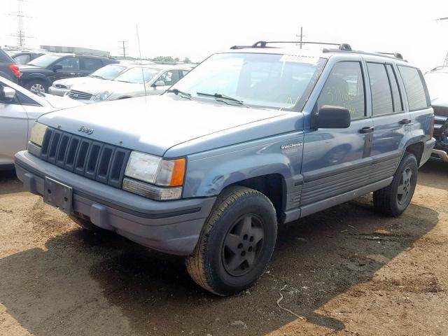 1J4GZ58S7SC716977 - 1995 JEEP GRAND CHER GRAY photo 2