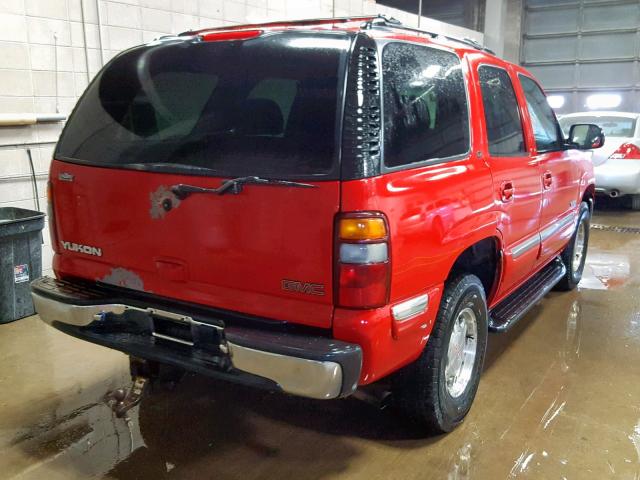 1GKEK13T41J171815 - 2001 GMC YUKON RED photo 4