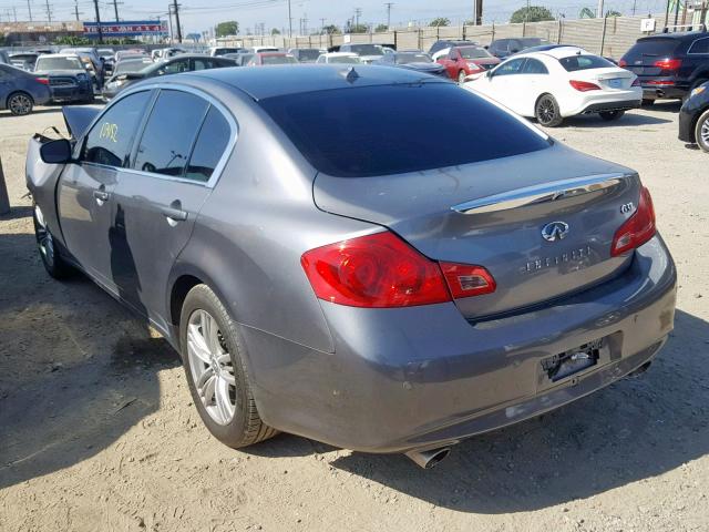 JN1CV6AP0AM401512 - 2010 INFINITI G37 BASE GRAY photo 3