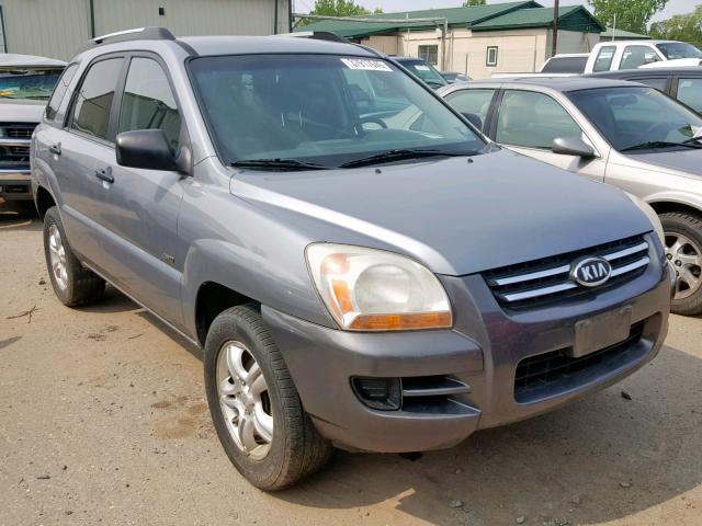 KNDJE723687453287 - 2008 KIA SPORTAGE E GRAY photo 1