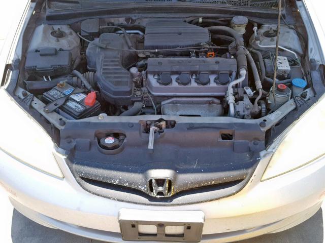 1HGEN26565L000176 - 2005 HONDA CIVIC GX SILVER photo 7