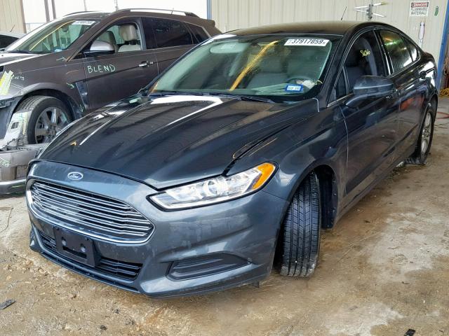 3FA6P0G7XFR257271 - 2015 FORD FUSION S GREEN photo 2