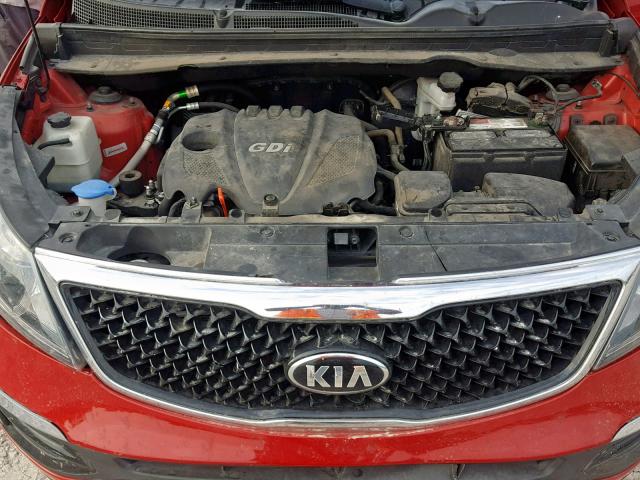 KNDPC3AC6E7556280 - 2014 KIA SPORTAGE E RED photo 7