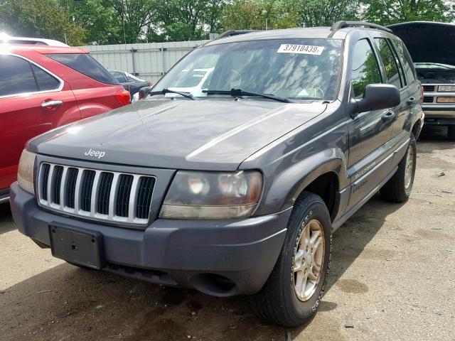 1J4GW48S24C283624 - 2004 JEEP GRAND CHER GRAY photo 2