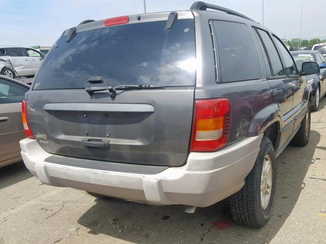 1J4GW48S24C283624 - 2004 JEEP GRAND CHER GRAY photo 4