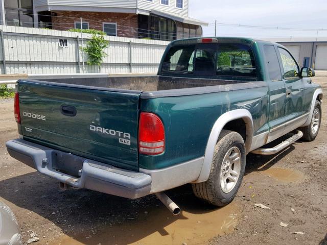 1D7GL42KX4S552441 - 2004 DODGE DAKOTA SLT GREEN photo 4