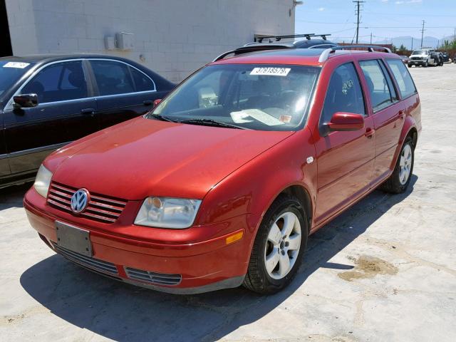 WVWSL61J64W170165 - 2004 VOLKSWAGEN JETTA GLS RED photo 2