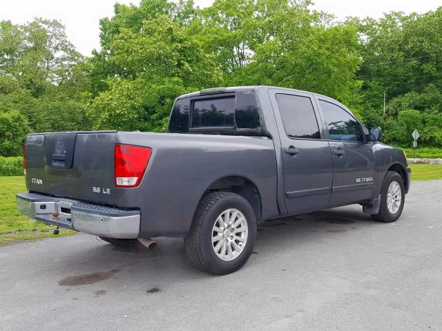 1N6AA0EK5AN316104 - 2010 NISSAN TITAN XE GRAY photo 4