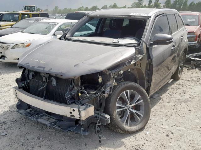 5TDKKRFH7GS500118 - 2016 TOYOTA HIGHLANDER GRAY photo 2