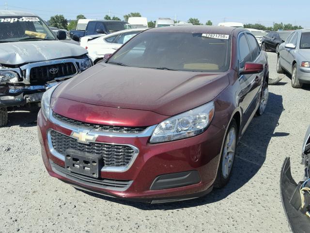 1G11C5SLXFF340089 - 2015 CHEVROLET MALIBU 1LT MAROON photo 2