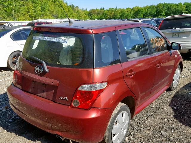 JTKKT624965014809 - 2006 TOYOTA SCION XA MAROON photo 4