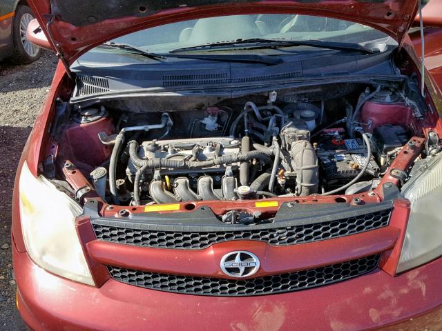 JTKKT624965014809 - 2006 TOYOTA SCION XA MAROON photo 7