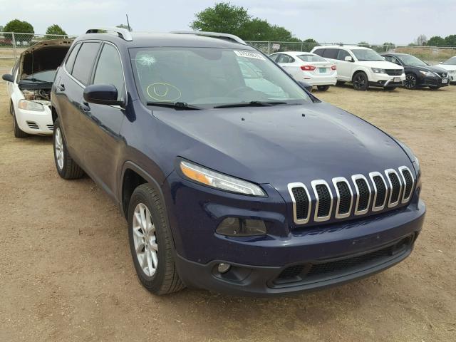 1C4PJMCS2EW201497 - 2014 JEEP CHEROKEE L BLUE photo 1