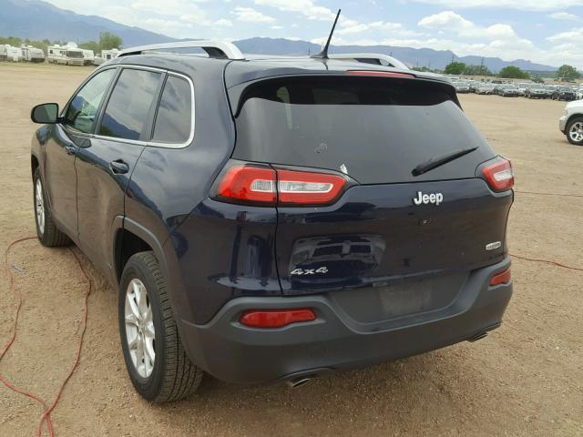 1C4PJMCS2EW201497 - 2014 JEEP CHEROKEE L BLUE photo 3