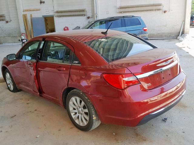 1C3CCBBB8CN131459 - 2012 CHRYSLER 200 TOURIN RED photo 3