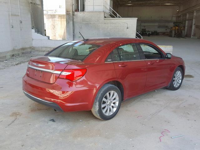 1C3CCBBB8CN131459 - 2012 CHRYSLER 200 TOURIN RED photo 4