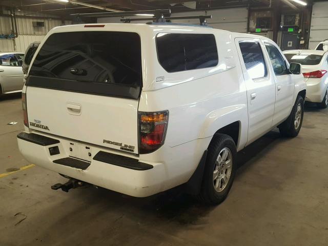 2HJYK16568H508255 - 2008 HONDA RIDGELINE WHITE photo 4