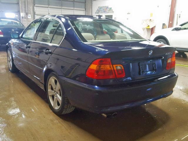 WBAEW534X4PN33449 - 2004 BMW 330 XI BLUE photo 3