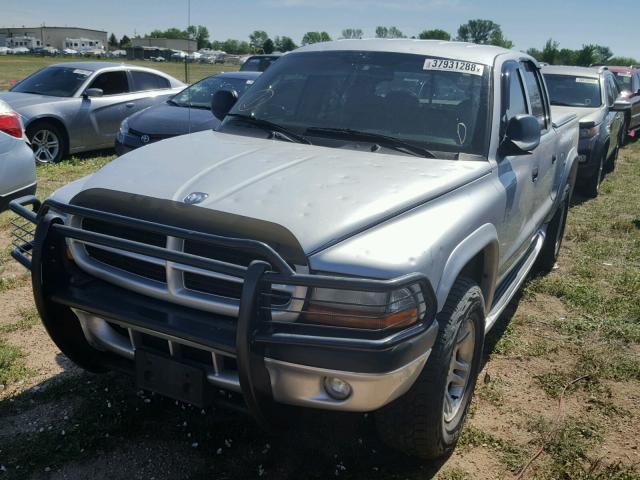 1D7HG38N73S116116 - 2003 DODGE DAKOTA QUA SILVER photo 2