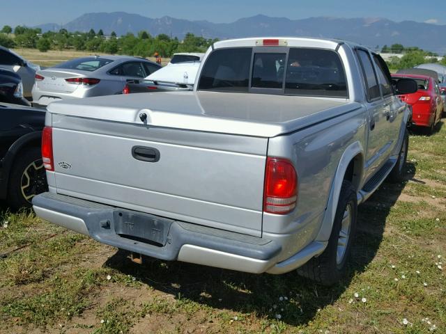 1D7HG38N73S116116 - 2003 DODGE DAKOTA QUA SILVER photo 4