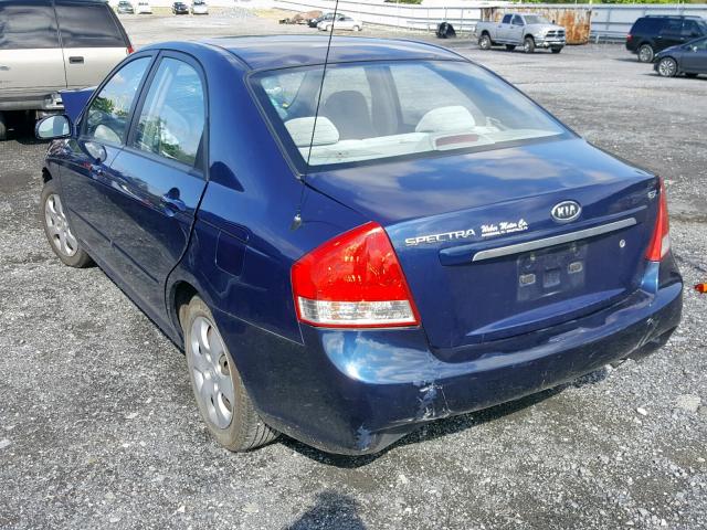 KNAFE121675456117 - 2007 KIA SPECTRA EX BLUE photo 3