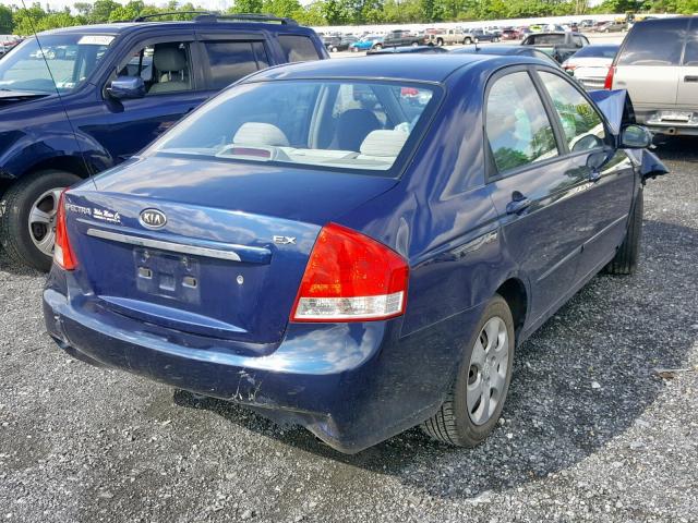 KNAFE121675456117 - 2007 KIA SPECTRA EX BLUE photo 4