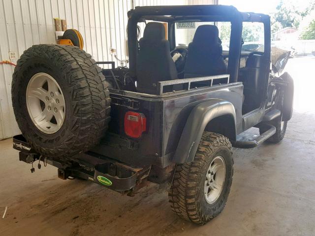 1J4FA44S45P345065 - 2005 JEEP WRANGLER / BLACK photo 4