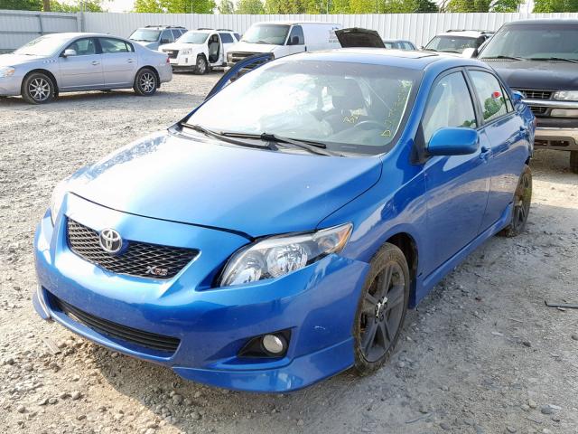 2T1BE4EE4AC045858 - 2010 TOYOTA COROLLA XR BLUE photo 2