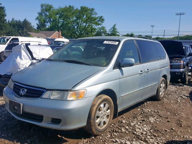 5FNRL18643B131483 - 2003 HONDA ODYSSEY EX BLUE photo 2