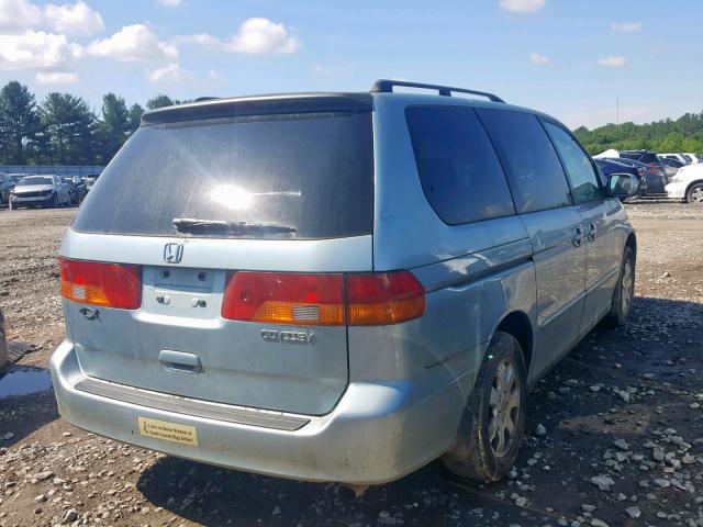 5FNRL18643B131483 - 2003 HONDA ODYSSEY EX BLUE photo 4