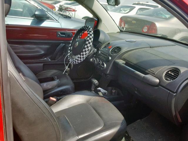 3VWPW31C08M512287 - 2008 VOLKSWAGEN NEW BEETLE წითელი ფოტო 5