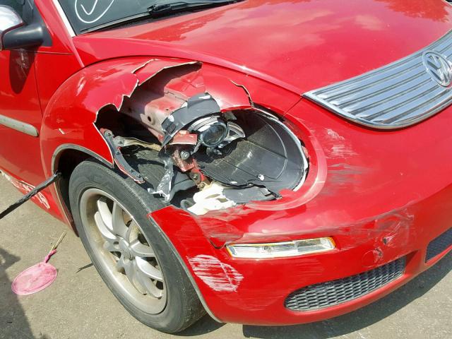 3VWPW31C08M512287 - 2008 VOLKSWAGEN NEW BEETLE წითელი ფოტო 9