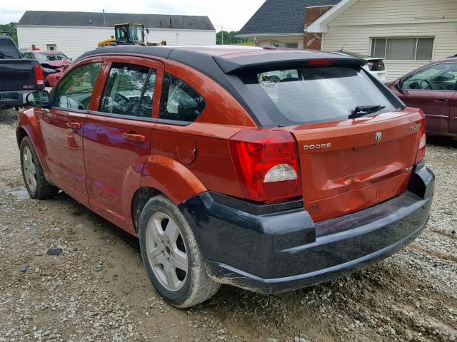 1B3HB48A69D184658 - 2009 DODGE CALIBER SX ORANGE photo 3