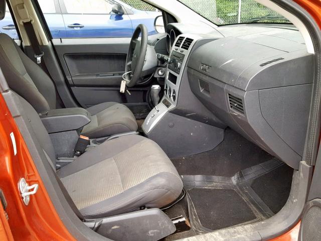 1B3HB48A69D184658 - 2009 DODGE CALIBER SX ORANGE photo 5