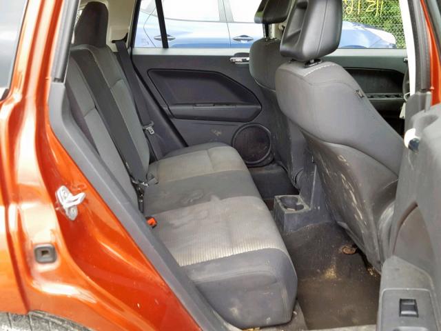 1B3HB48A69D184658 - 2009 DODGE CALIBER SX ORANGE photo 6