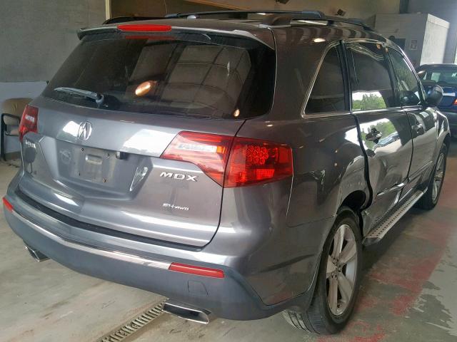 2HNYD2H26AH516380 - 2010 ACURA MDX GRAY photo 4