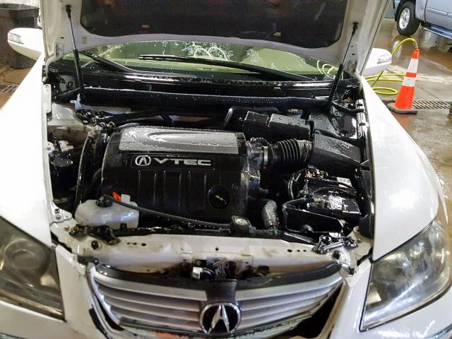 JH4KB16565C004764 - 2005 ACURA RL WHITE photo 7