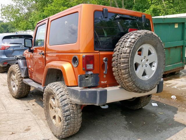 1J4AA5D16BL575653 - 2011 JEEP WRANGLER S ORANGE photo 3