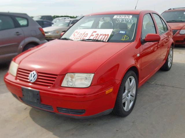 3VWSE69M72M182294 - 2002 VOLKSWAGEN JETTA GLS RED photo 2