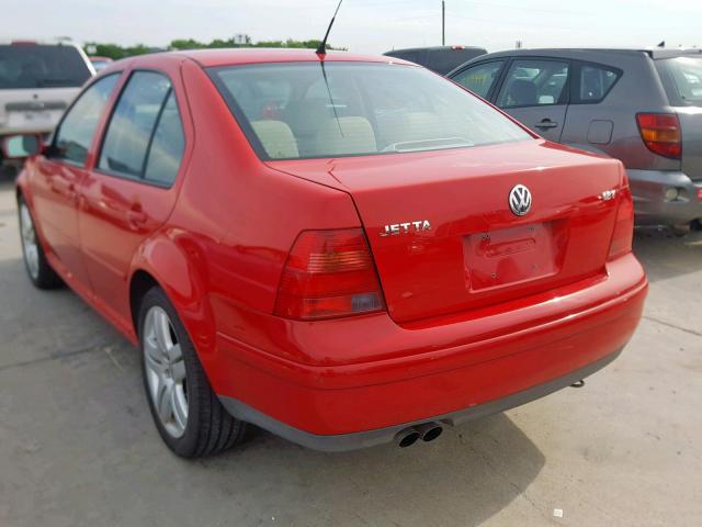 3VWSE69M72M182294 - 2002 VOLKSWAGEN JETTA GLS RED photo 3