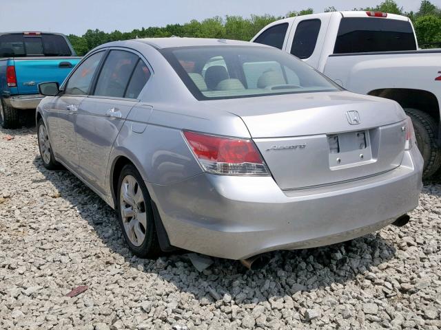 1HGCP36878A073512 - 2008 HONDA ACCORD EXL SILVER photo 3