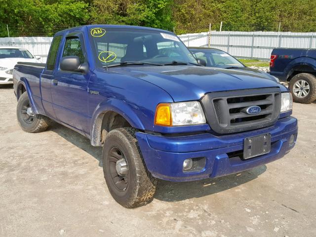 1FTYR44U55PA97028 - 2005 FORD RANGER SUP BLUE photo 1