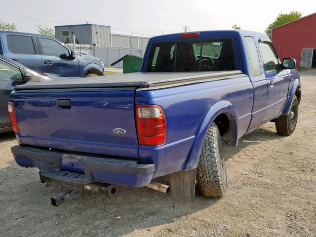 1FTYR44U55PA97028 - 2005 FORD RANGER SUP BLUE photo 4